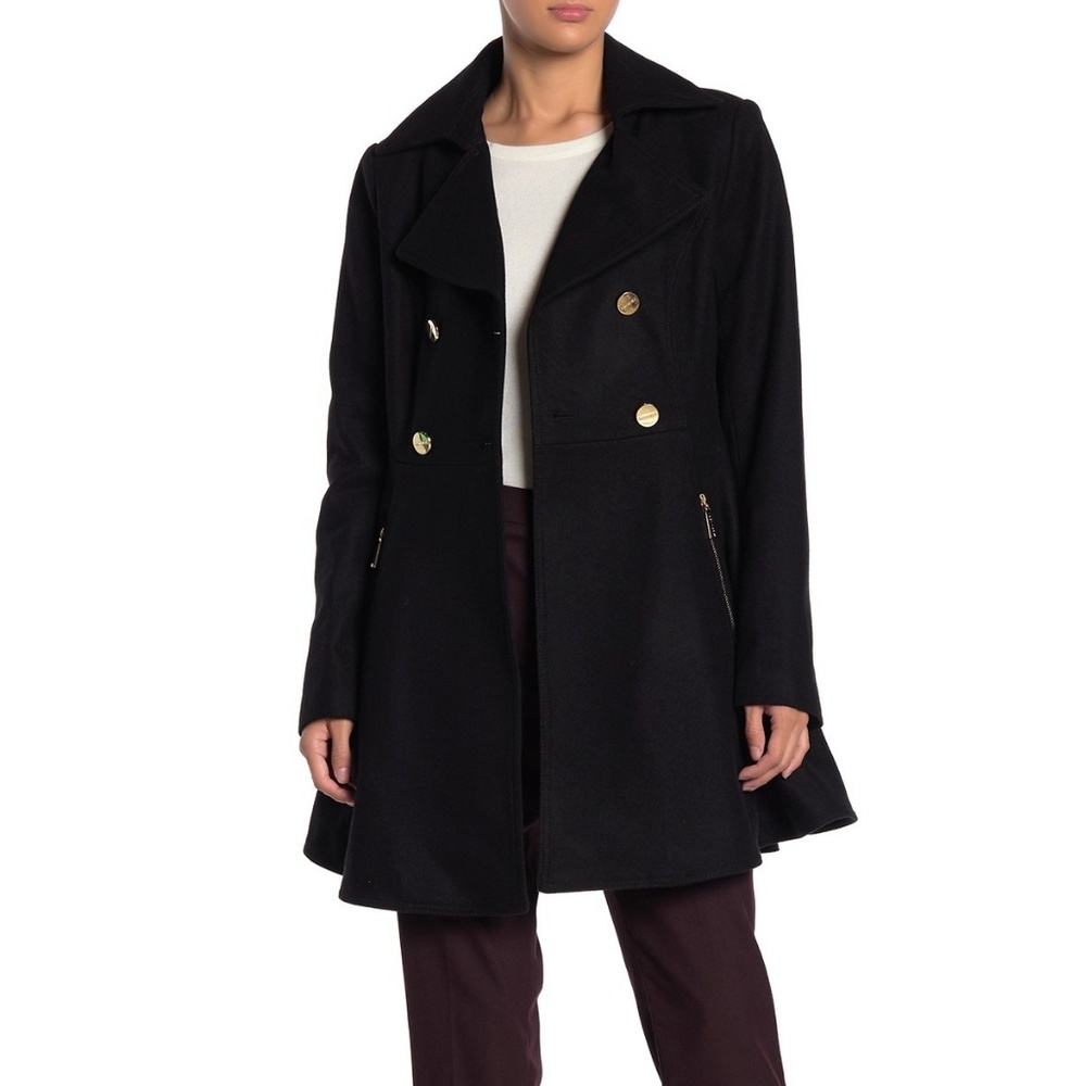 SOLD Black coat by Laundry by Shelli Segal